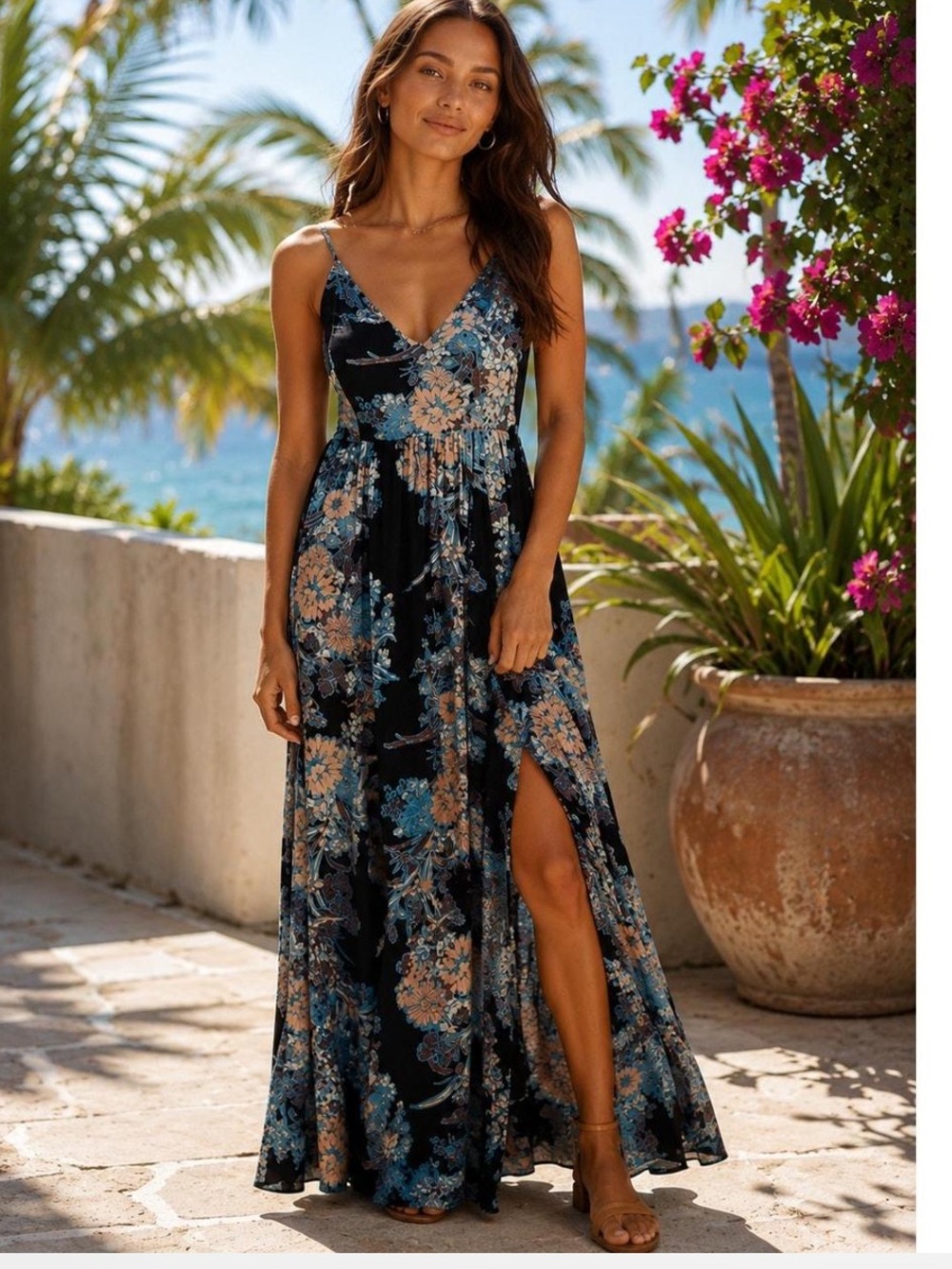Intimately Free People Through The Vine Maxi Dress Vintage Floral Print Small